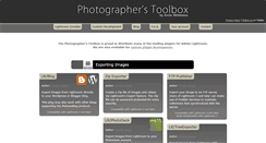 Desktop Screenshot of photographers-toolbox.com