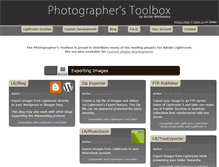 Tablet Screenshot of photographers-toolbox.com